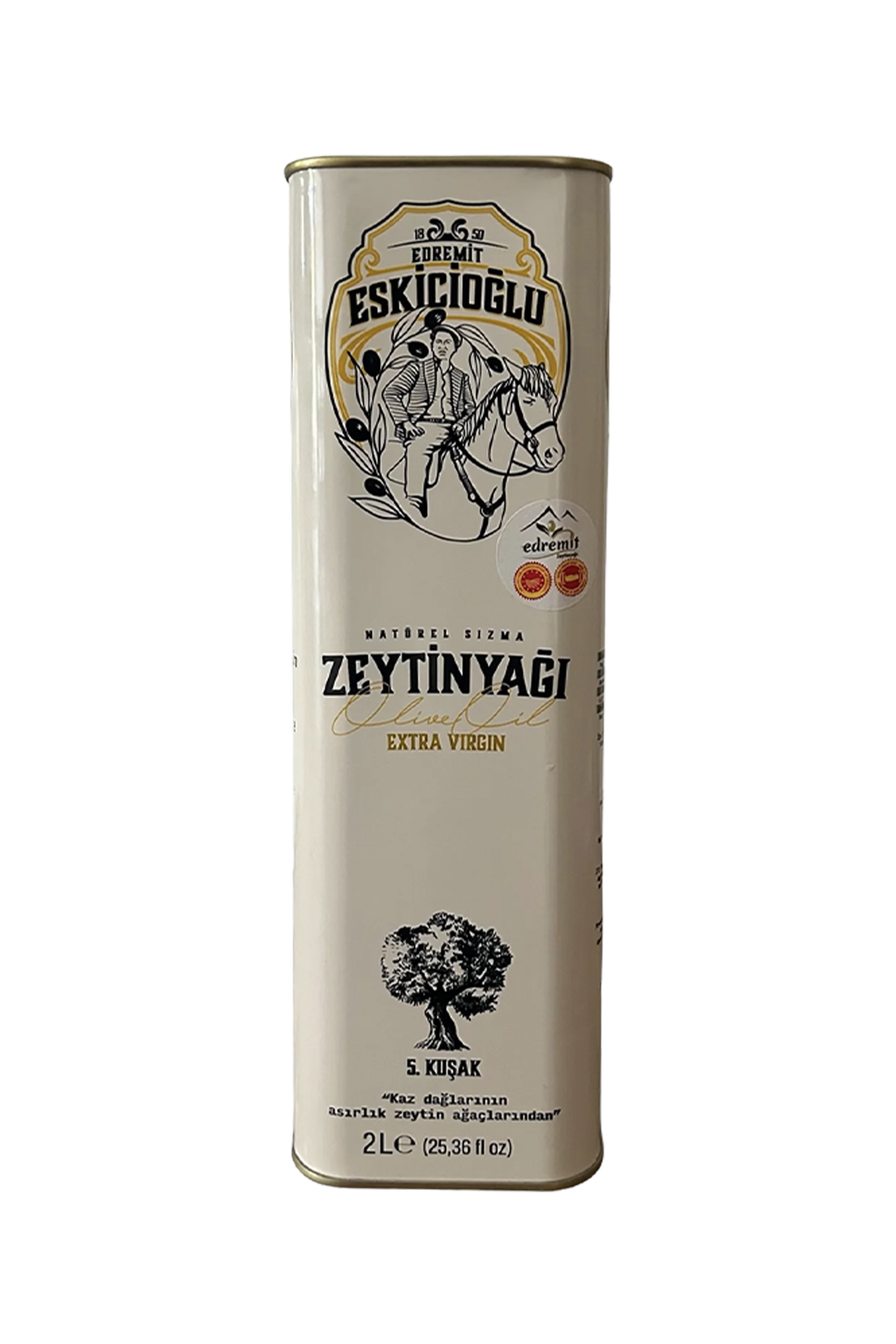 Organik Soğuk Sıkım Erken Hasat Naturel Sızma Zeytinyağı 2L (FİLTRESİZ) (Coğrafi İşaretli Ürün)