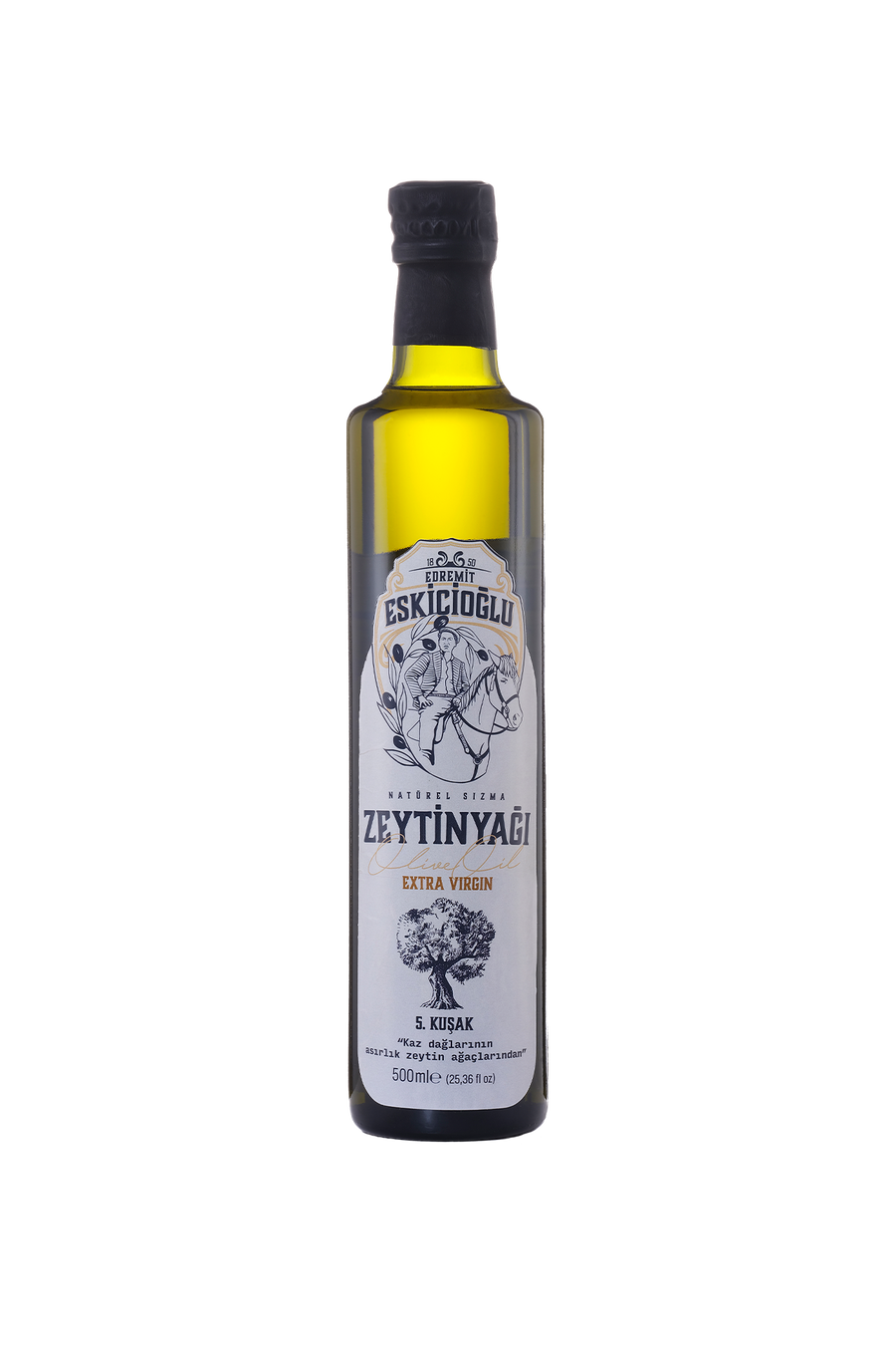 Organik Soğuk Sıkım Erken Hasat Naturel Sızma Zeytinyağı 500 ML (Coğrafi İşaretli Ürün) (FİLTRESİZ)